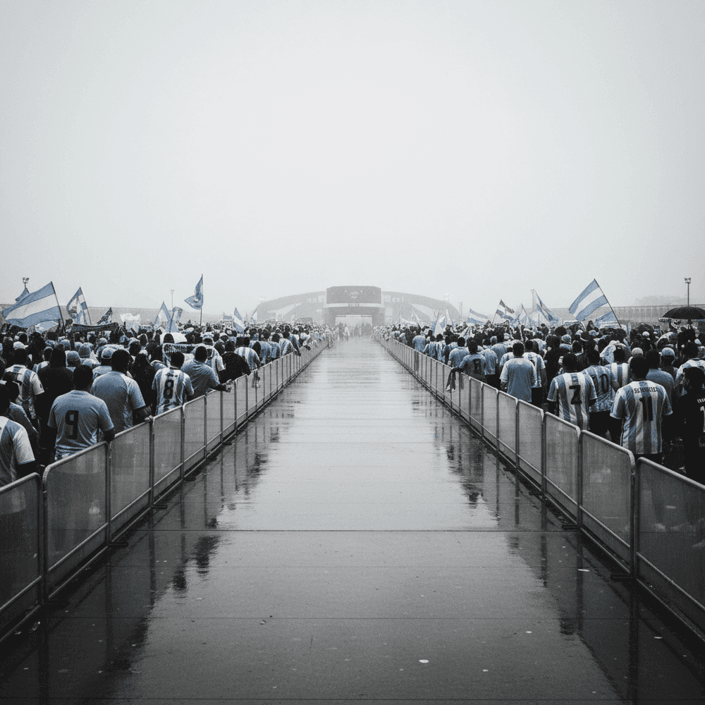 Argentina, without Messi, was greeted by a crowd: rain, cold and a lot of love