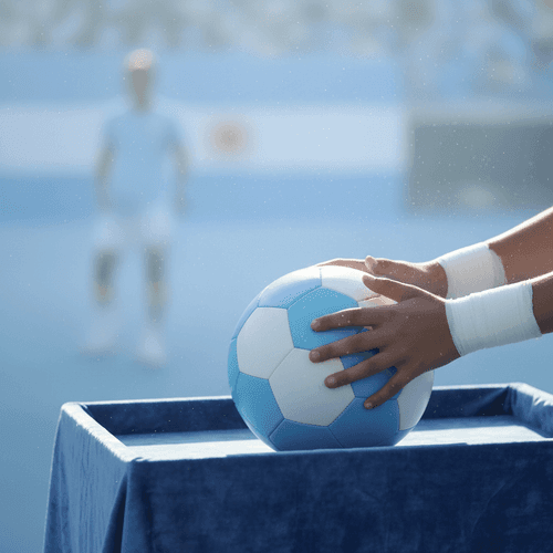 Renzo Conde llevará la pelota en el partido de Argentina ante Austria